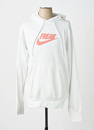 Sweat-shirt à capuche tissage jersey manches longues blanc NIKE homme