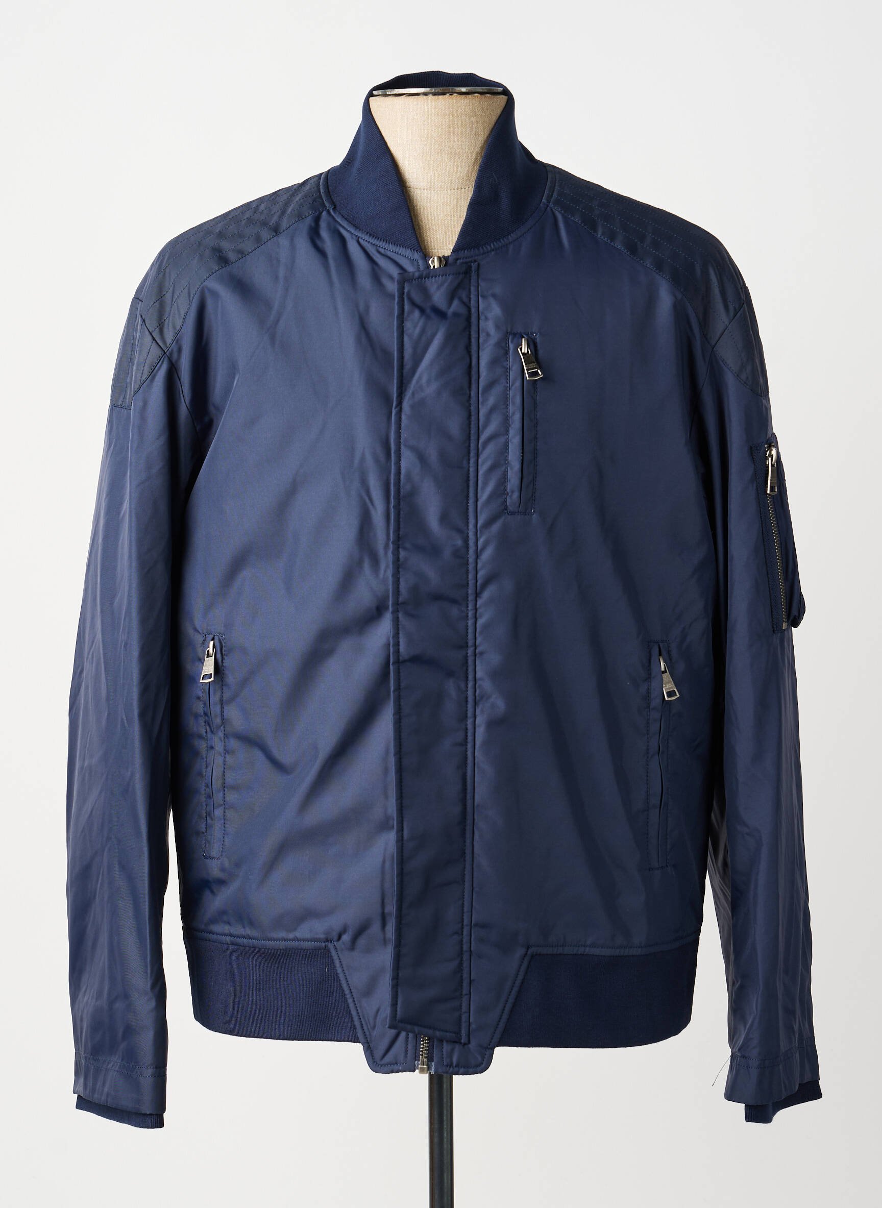 Doudoune manches longues sans capuche bleu BOMBERS homme