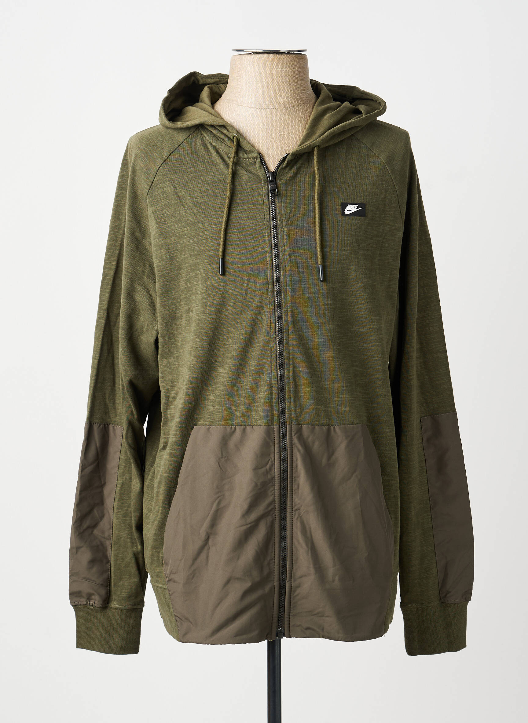 Veste casual resserrée sur le bas vert NIKE homme