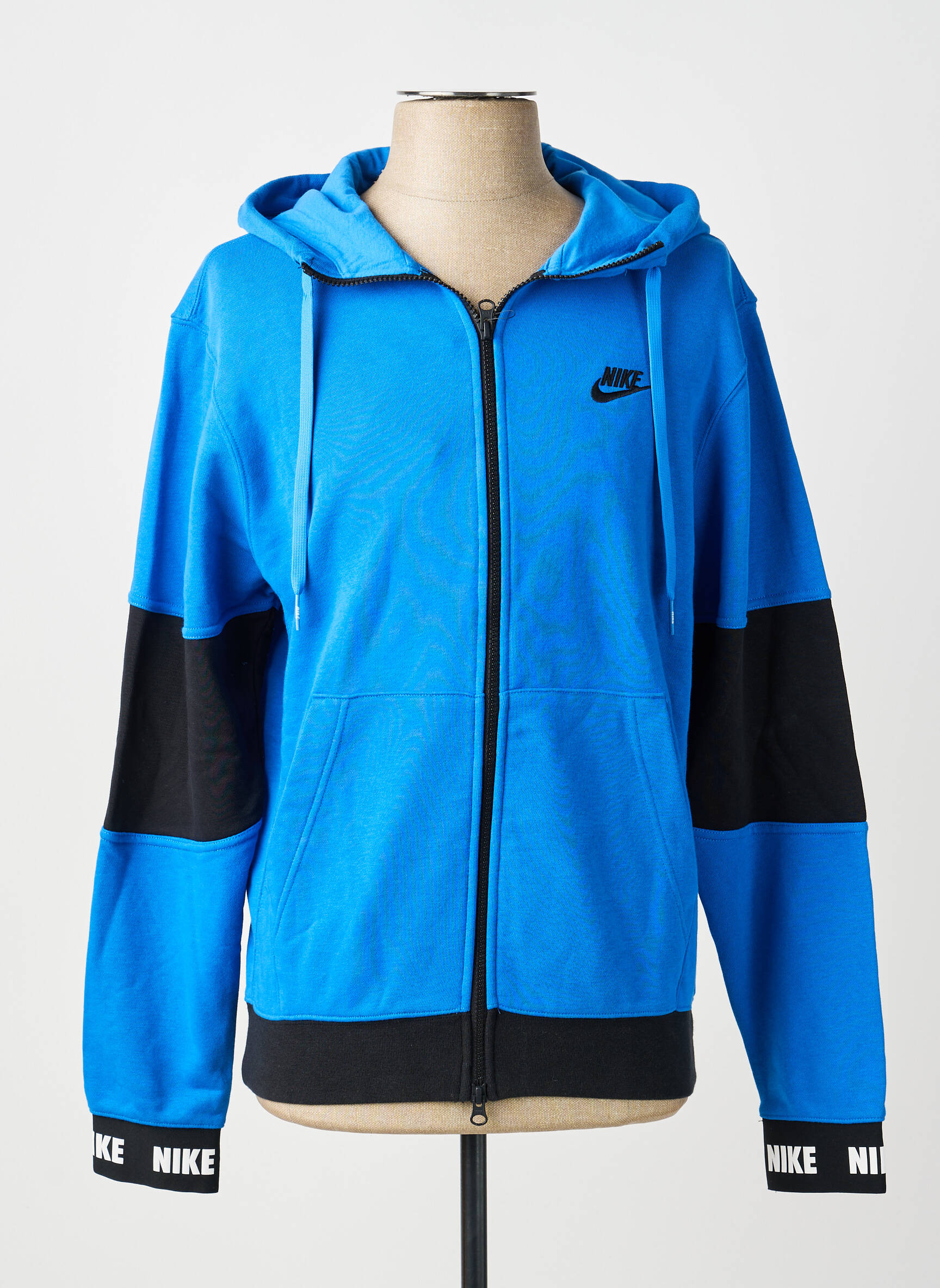 Veste casual resserrée sur le bas bleu NIKE homme