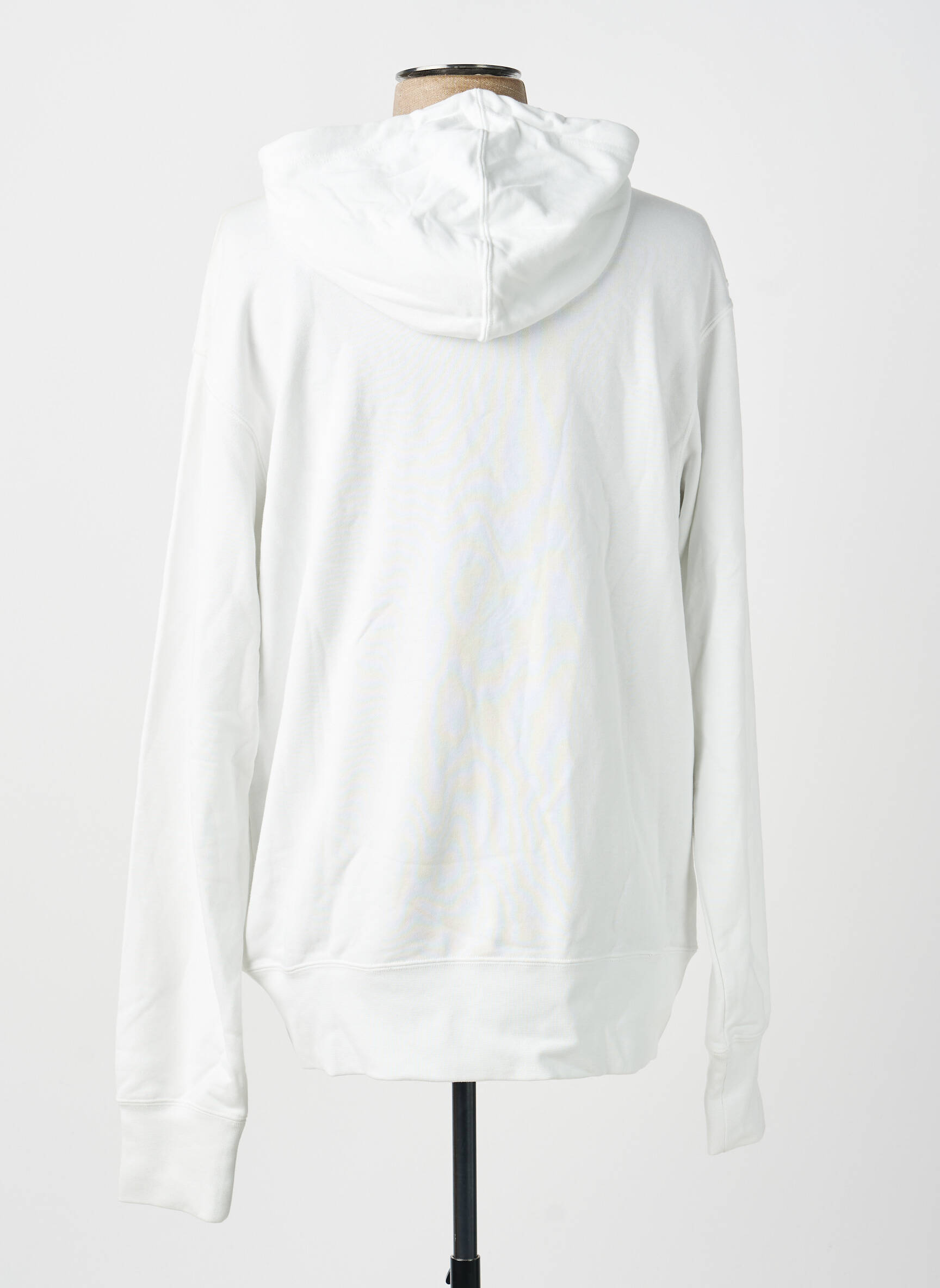 Sweat-shirt à capuche tissage jersey manches longues blanc NIKE homme