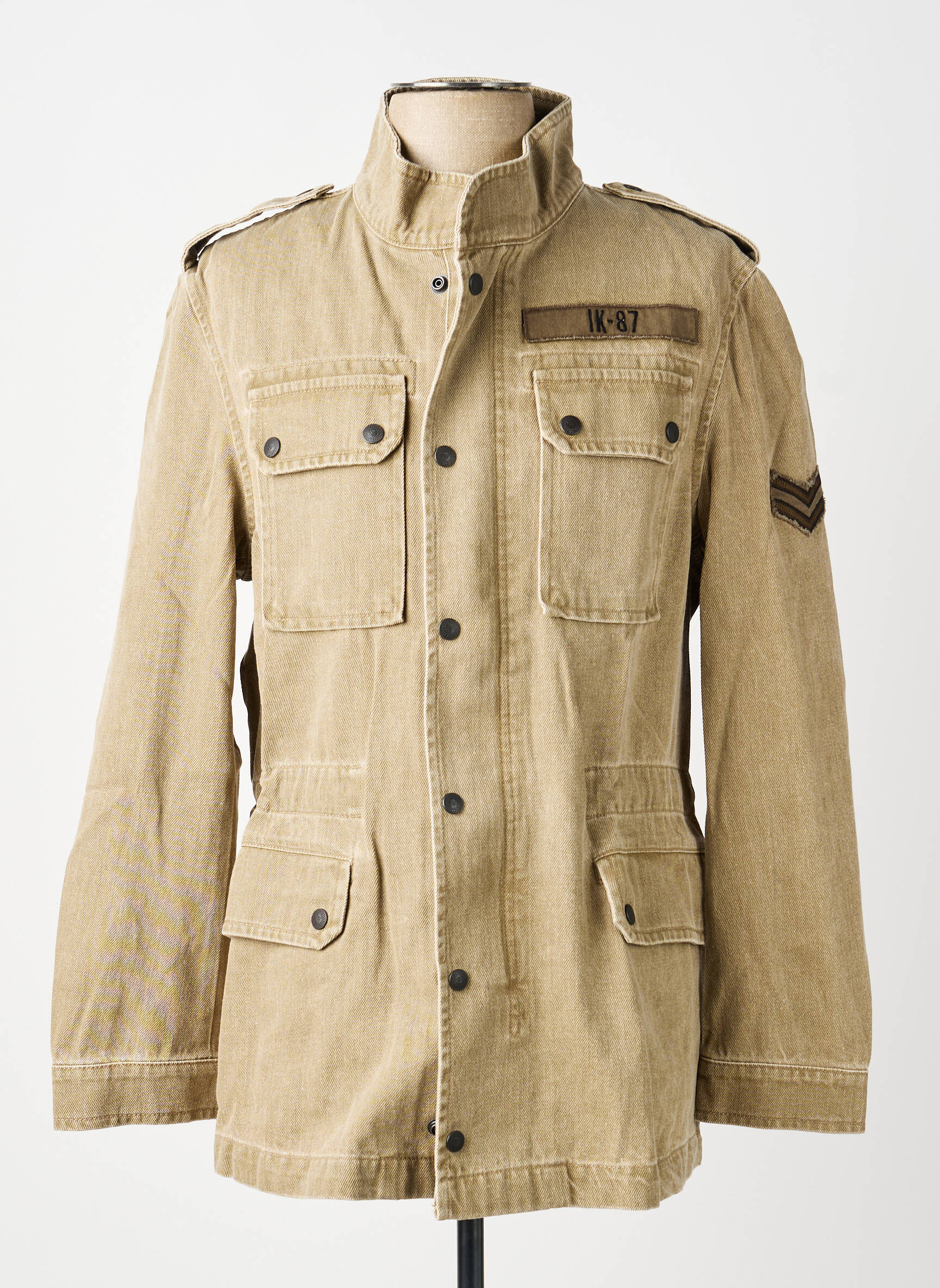 Veste casual poignets pressionnés vert IKKS homme