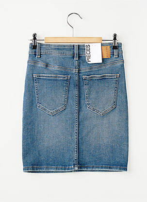 Jupe courte poches bleu PIECES femme