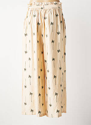 Pantalon large tissage crêpe taille normale beige MAELLE femme