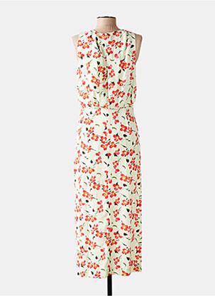 Robe longue imprimé fleurs sans manche vert SEASON femme
