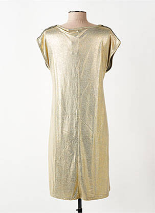 Robe courte manches courtes manches courtes or CREAM femme