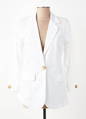 Blazer poches blanc JOLIFLY & JUSTINE Y femme
