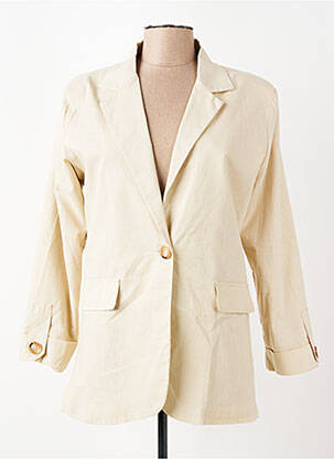 Blazer poches beige JOLIFLY & JUSTINE Y femme