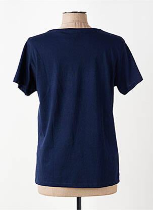 T-shirt sérigraphie manches courtes bleu B&C femme
