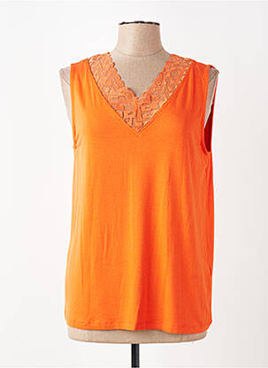 Top stretch sans manche orange CREAM femme