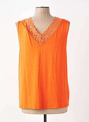 Top stretch sans manche orange CREAM femme