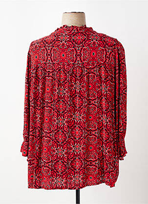 Blouse imprimé fleurs manches longues rouge ONLY CARMAKOMA femme