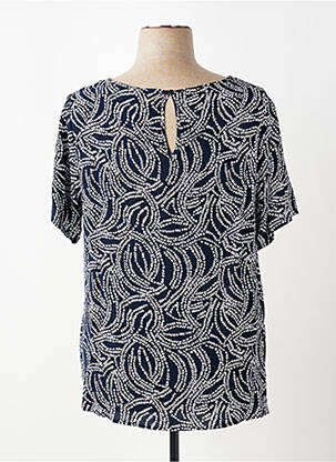 Blouse tissage popeline manches courtes bleu ONLY CARMAKOMA femme