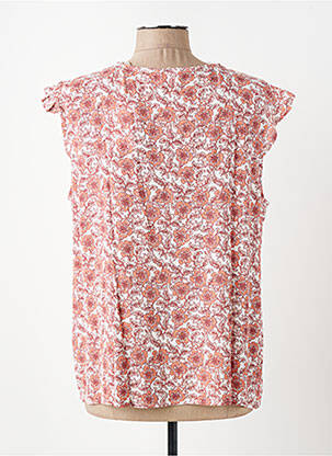 Top tissage crêpe manches courtes orange C'EST BEAU LA VIE femme