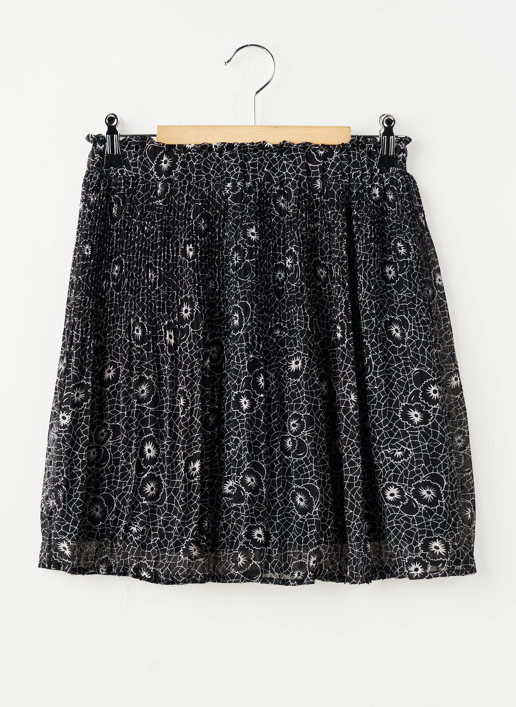 Jupe courte taille élastique noir Y'COO femme