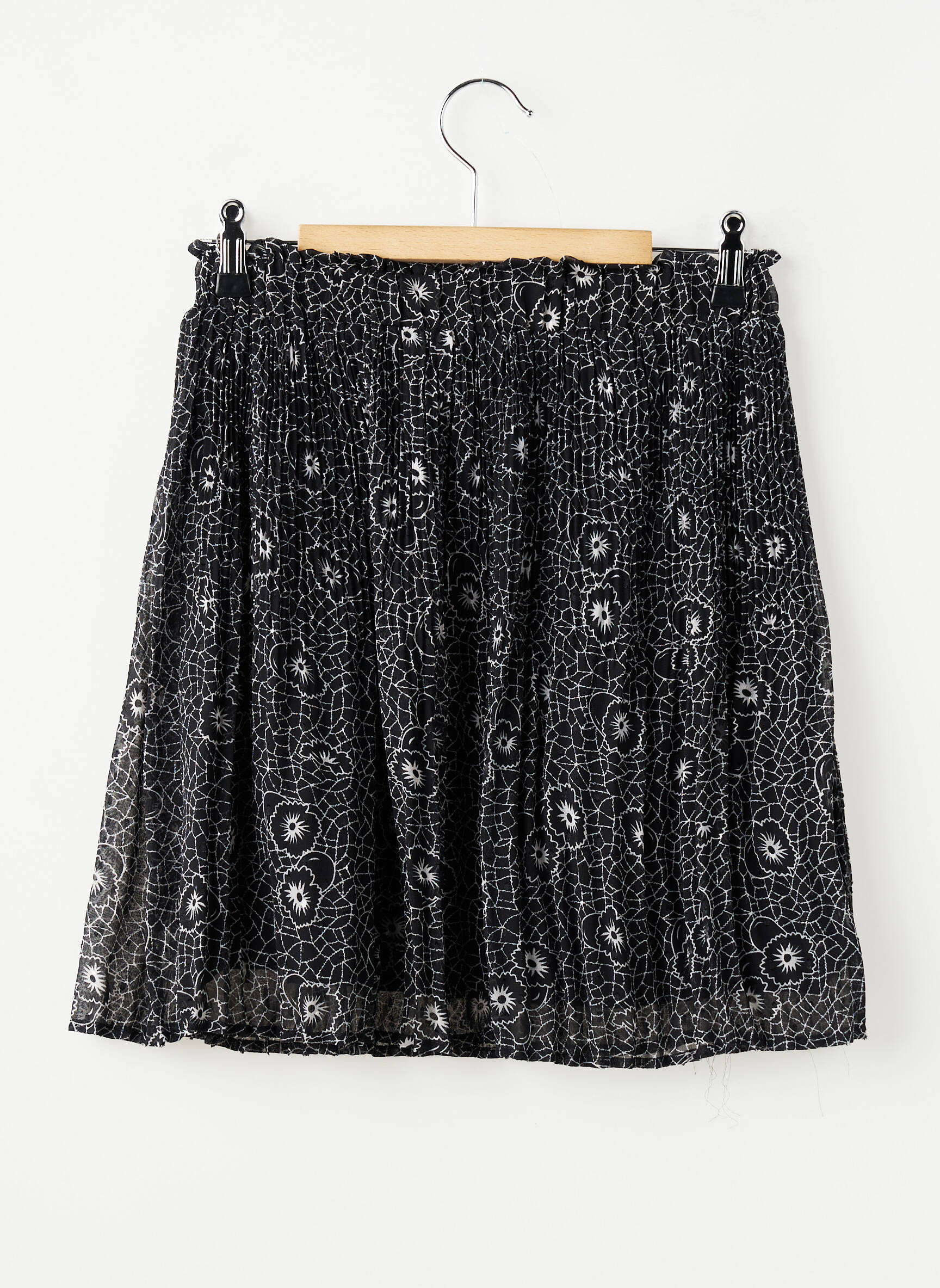 Jupe courte taille élastique noir Y'COO femme