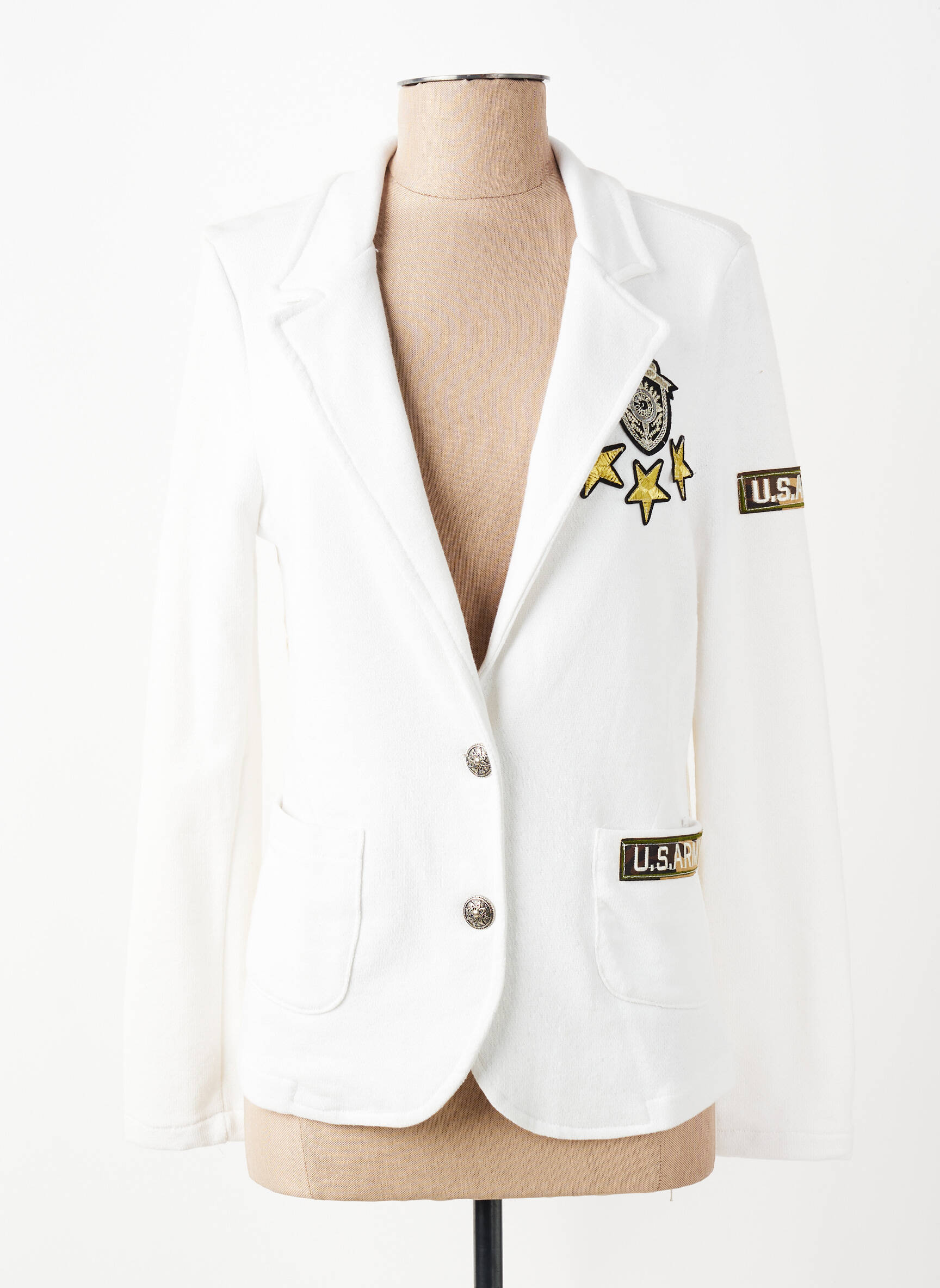 Blazer poches blanc MADE IN ITALY femme
