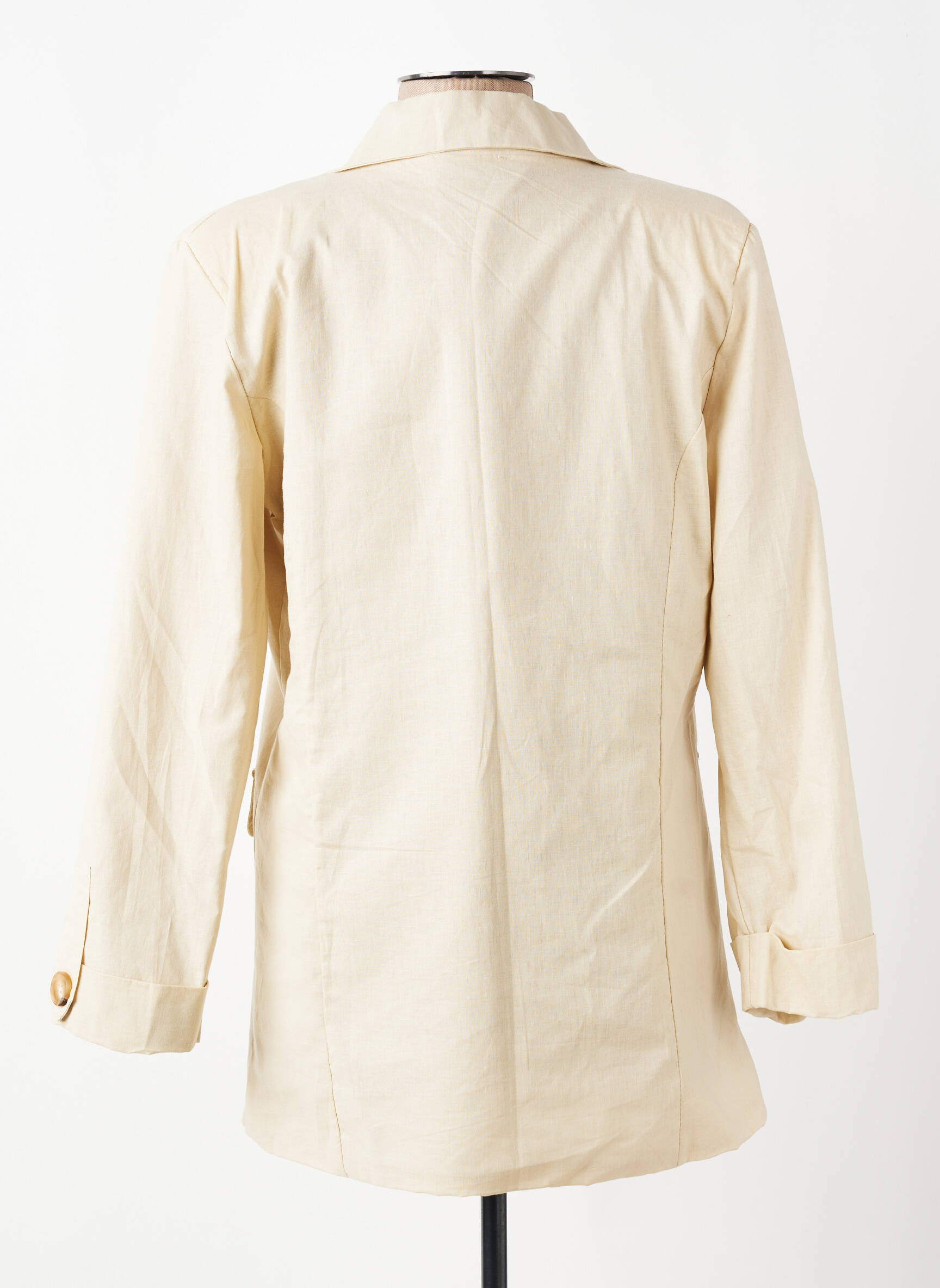 Blazer poches beige JOLIFLY & JUSTINE Y femme