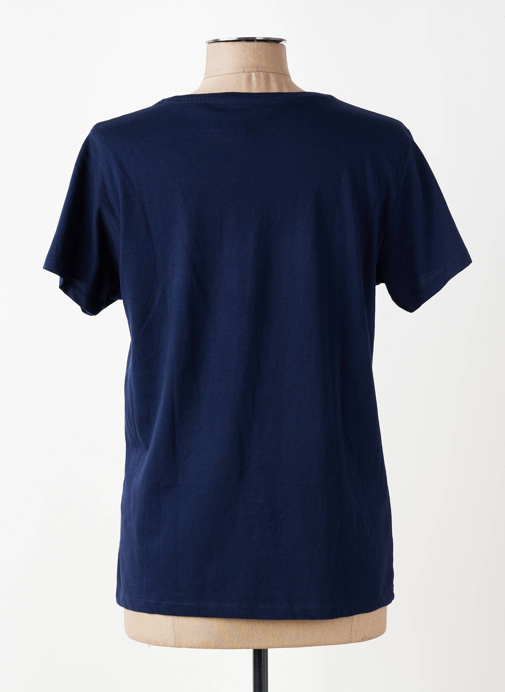 T-shirt sérigraphie manches courtes bleu B&C femme