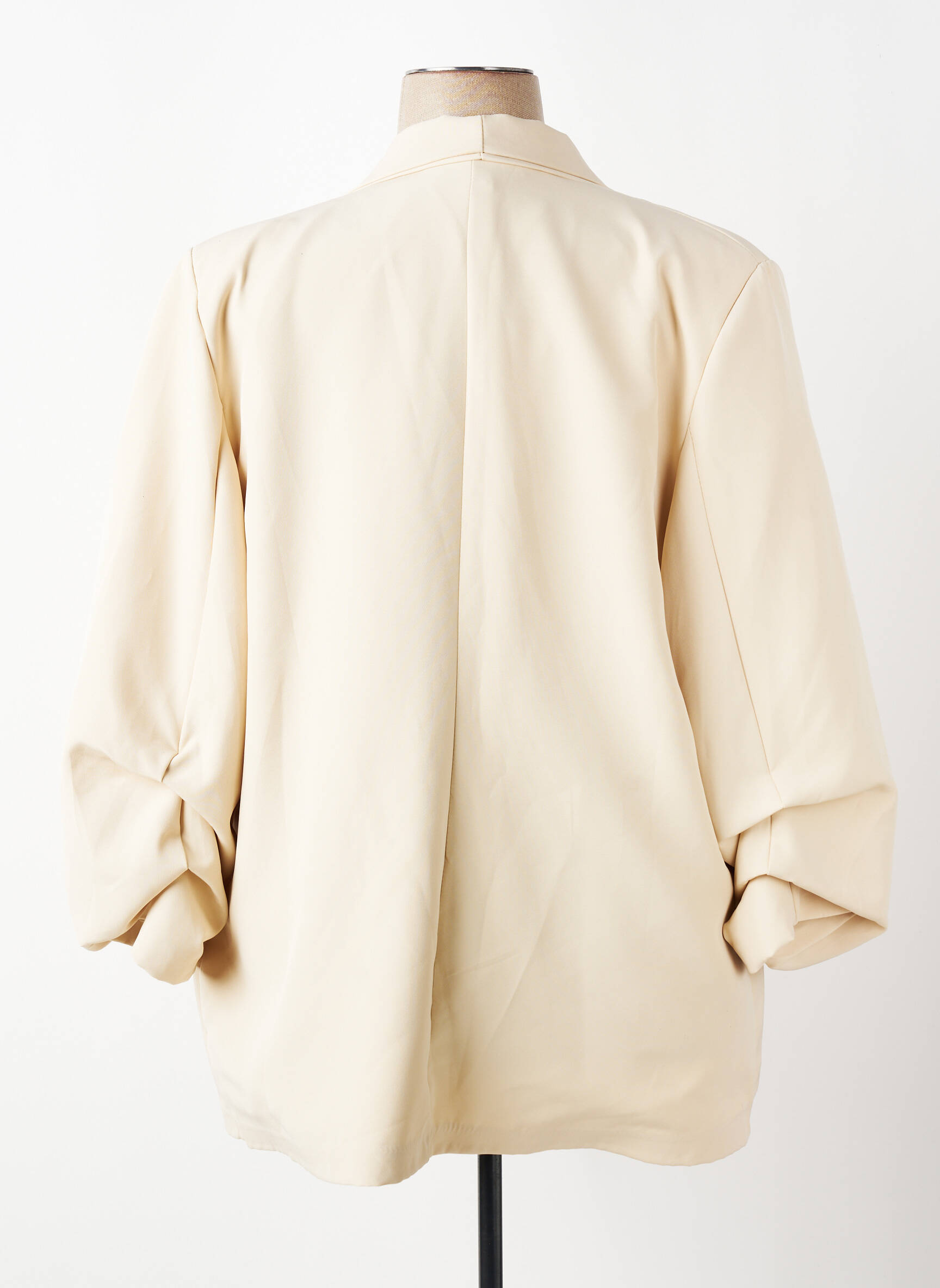 Blazer fausses poches beige JOLIFLY & JUSTINE Y femme