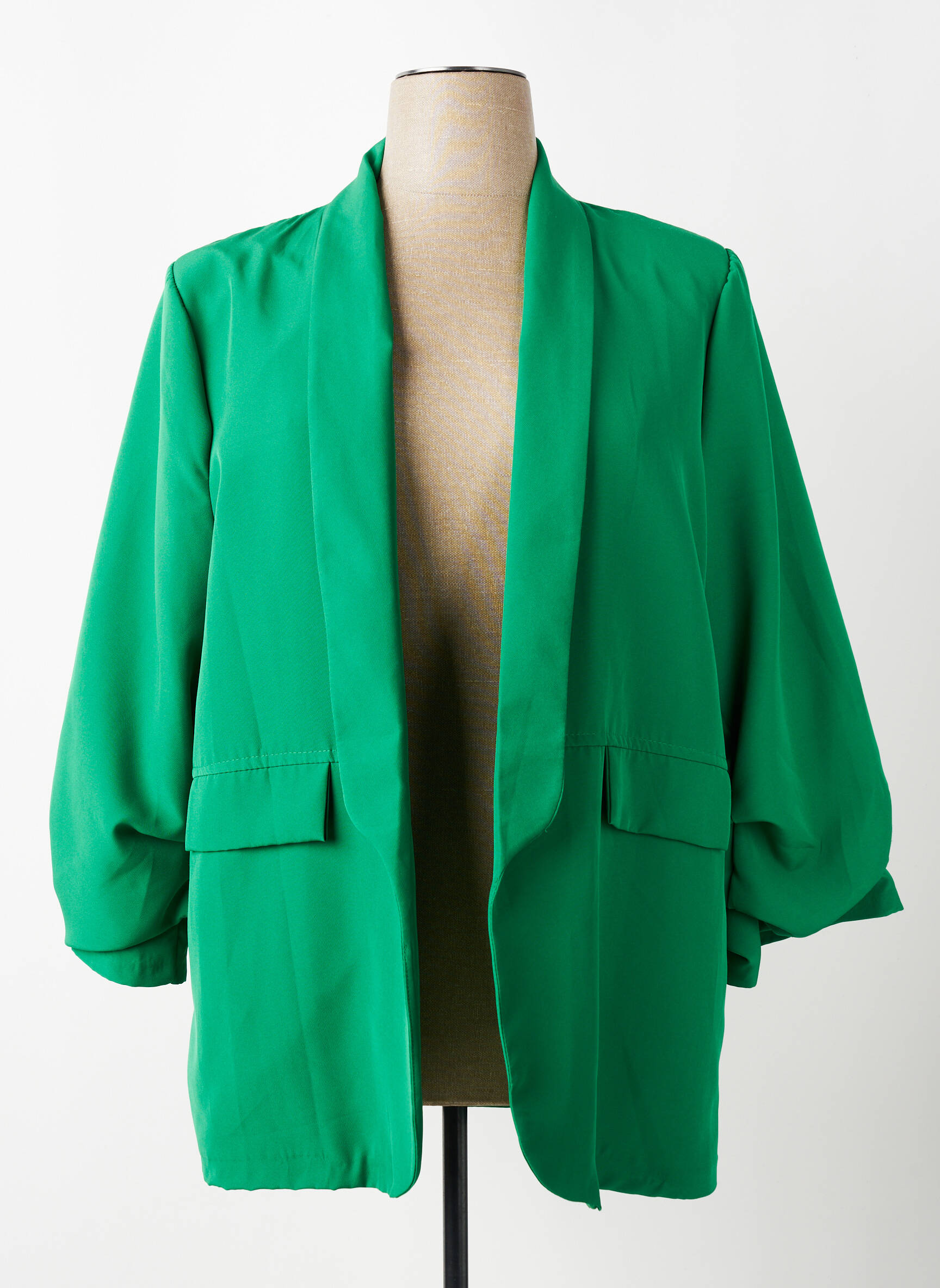 Blazer fausses poches vert JOLIFLY & JUSTINE Y femme