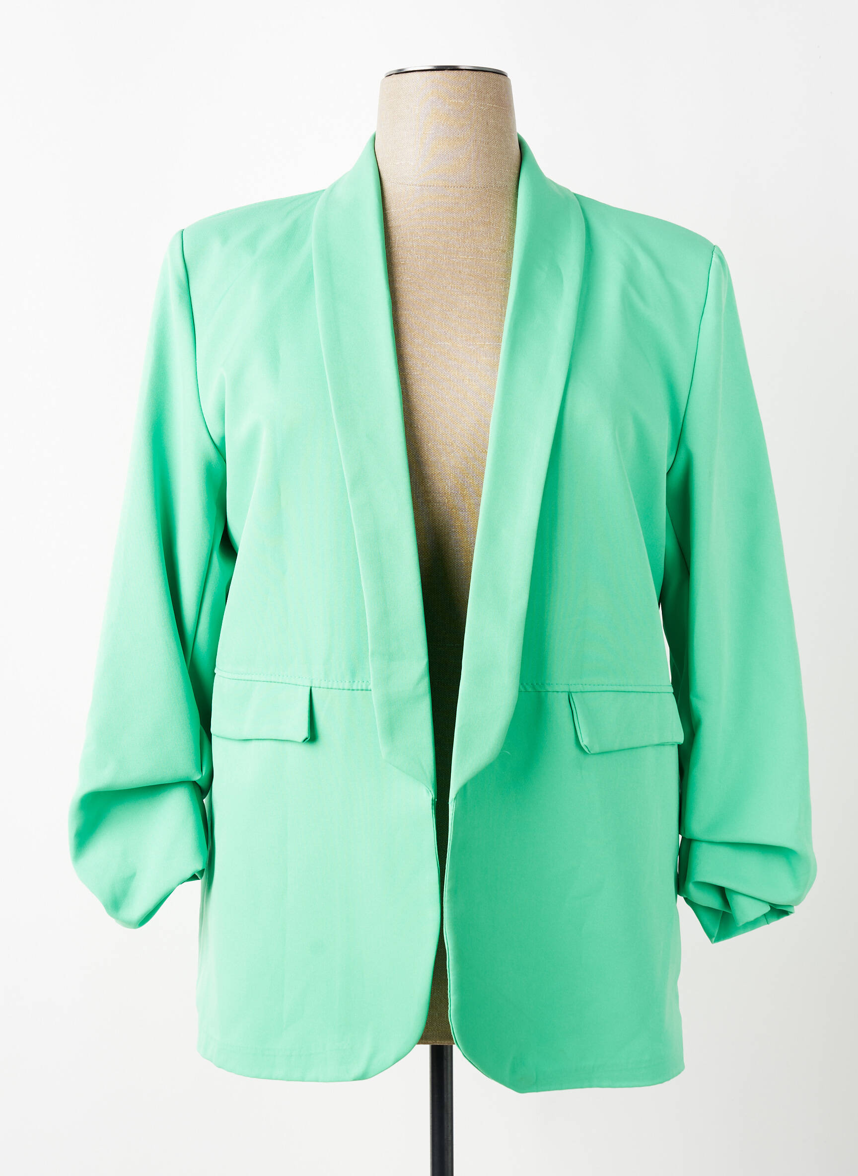 Blazer fausses poches vert JOLIFLY & JUSTINE Y femme
