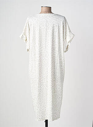 Robe mi-longue manches courtes manches courtes gris MADE IN ITALY femme