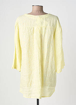 Tunique manches longues tissage crêpe jaune IZZY femme