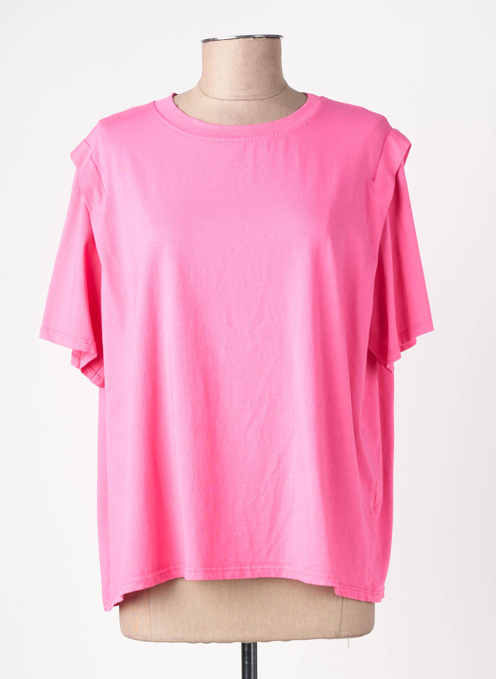 T-shirt stretch manches courtes rose IZZY femme