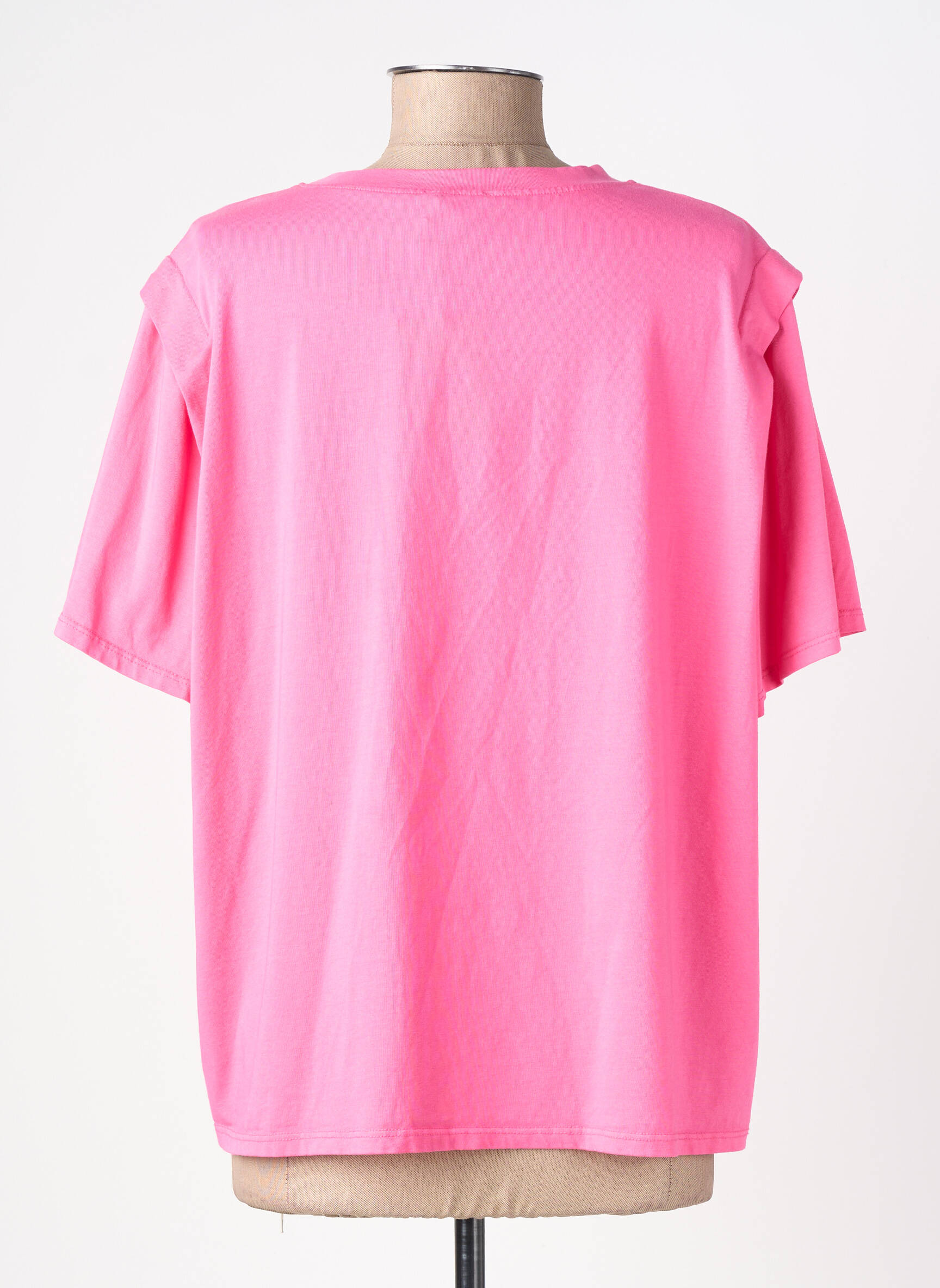 T-shirt stretch manches courtes rose IZZY femme