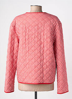 Veste casual col rond rouge PIECES femme