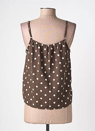 Top manches bretelles ajustables sans manche marron JUBYLEE femme