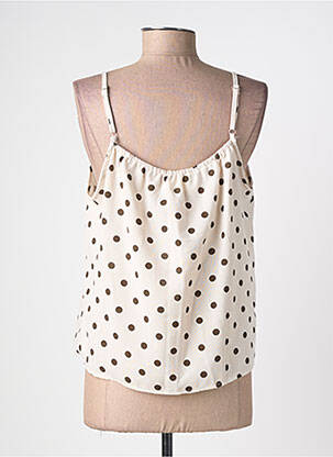 Top manches bretelles ajustables sans manche beige JUBYLEE femme