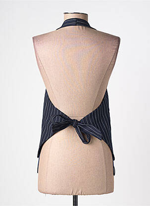 Top col v sans manche bleu KILKY femme