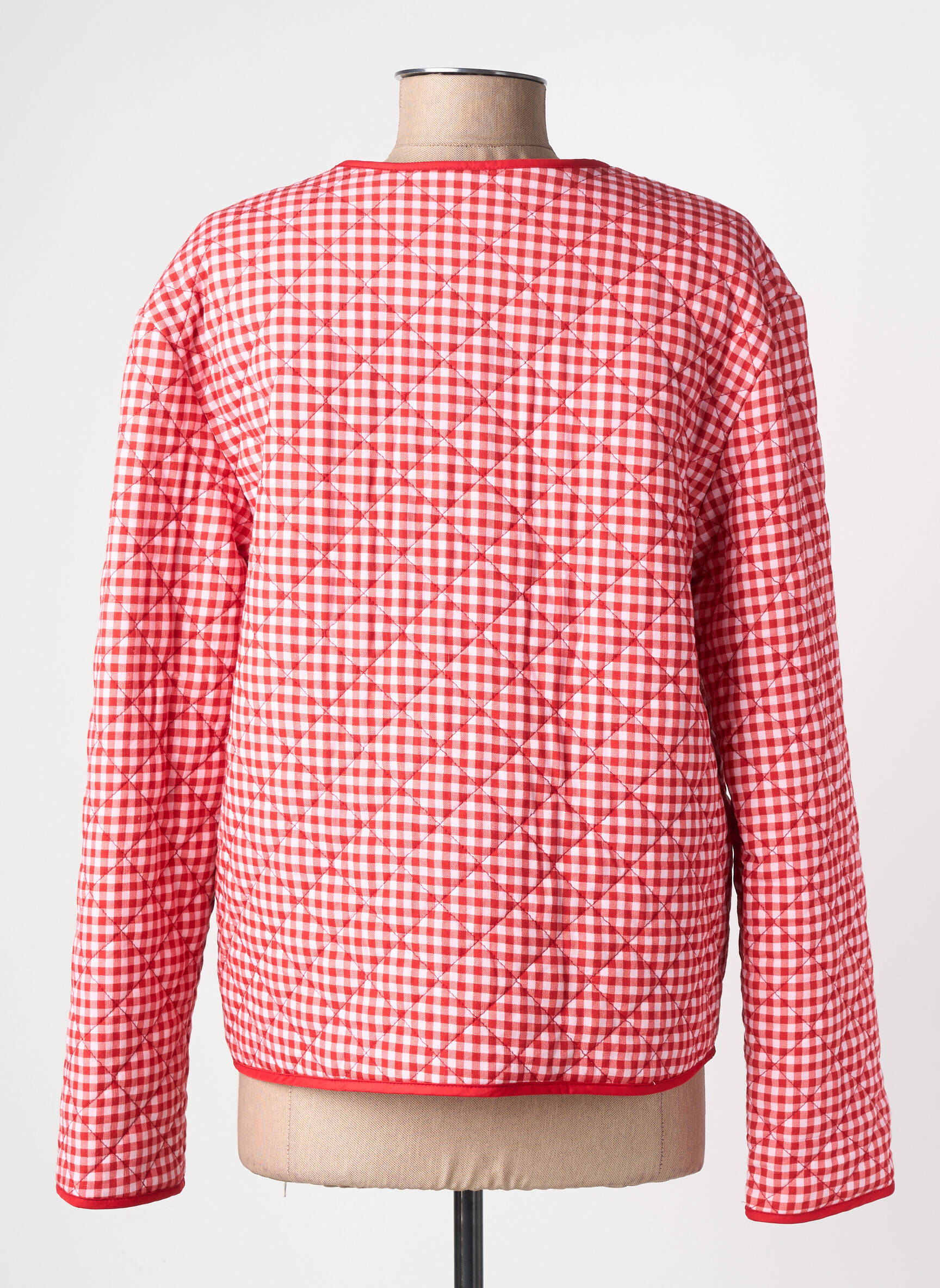 Veste casual col rond rouge PIECES femme