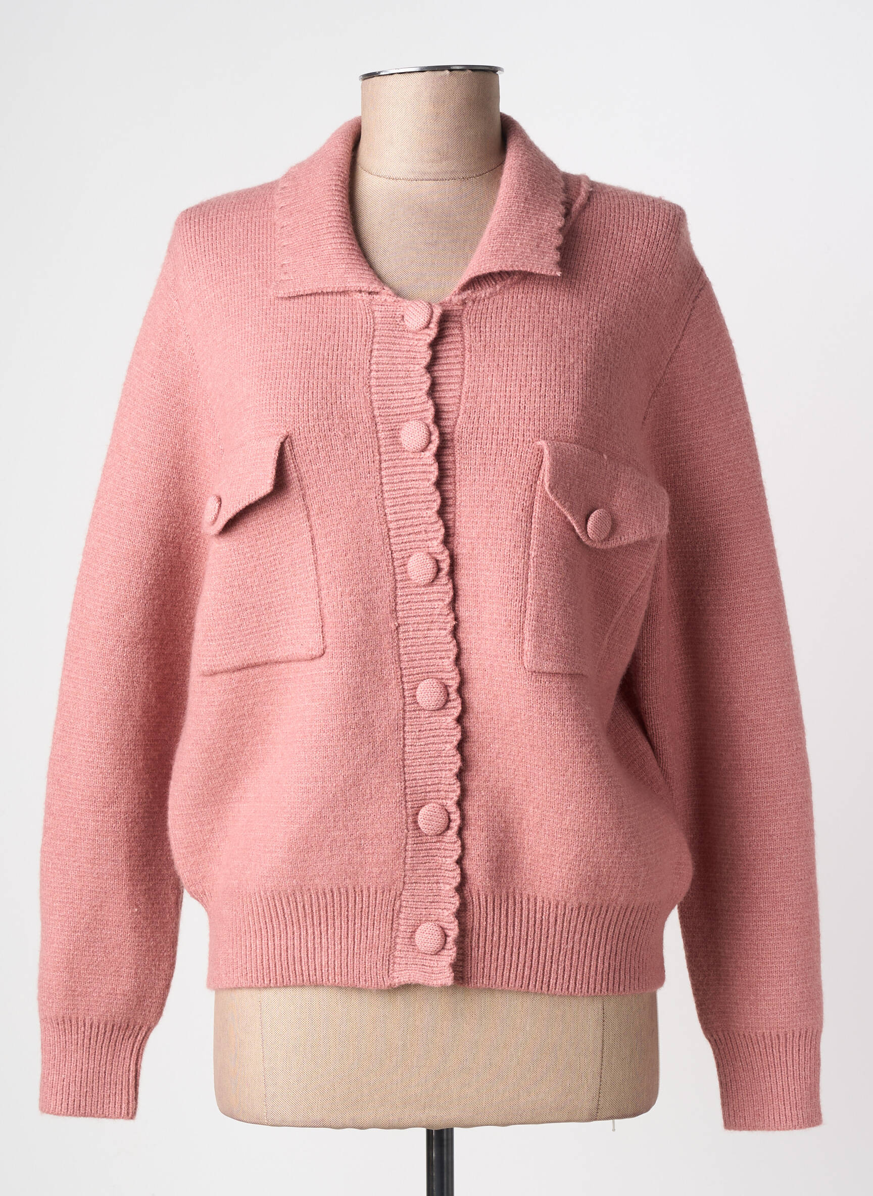 Veste casual poches rose CHARLIOR femme
