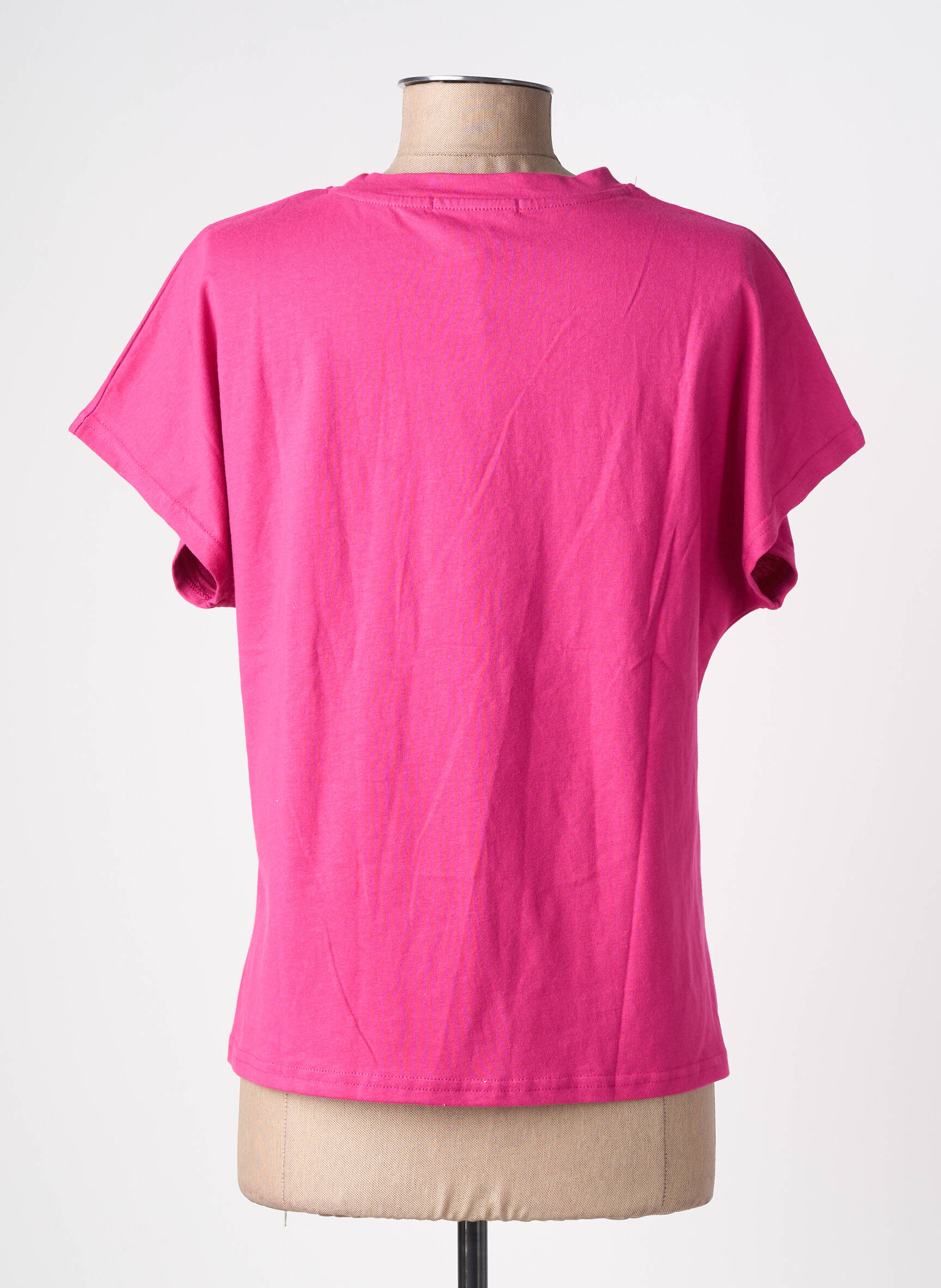 Top manches courtes manches courtes rose JUBYLEE femme