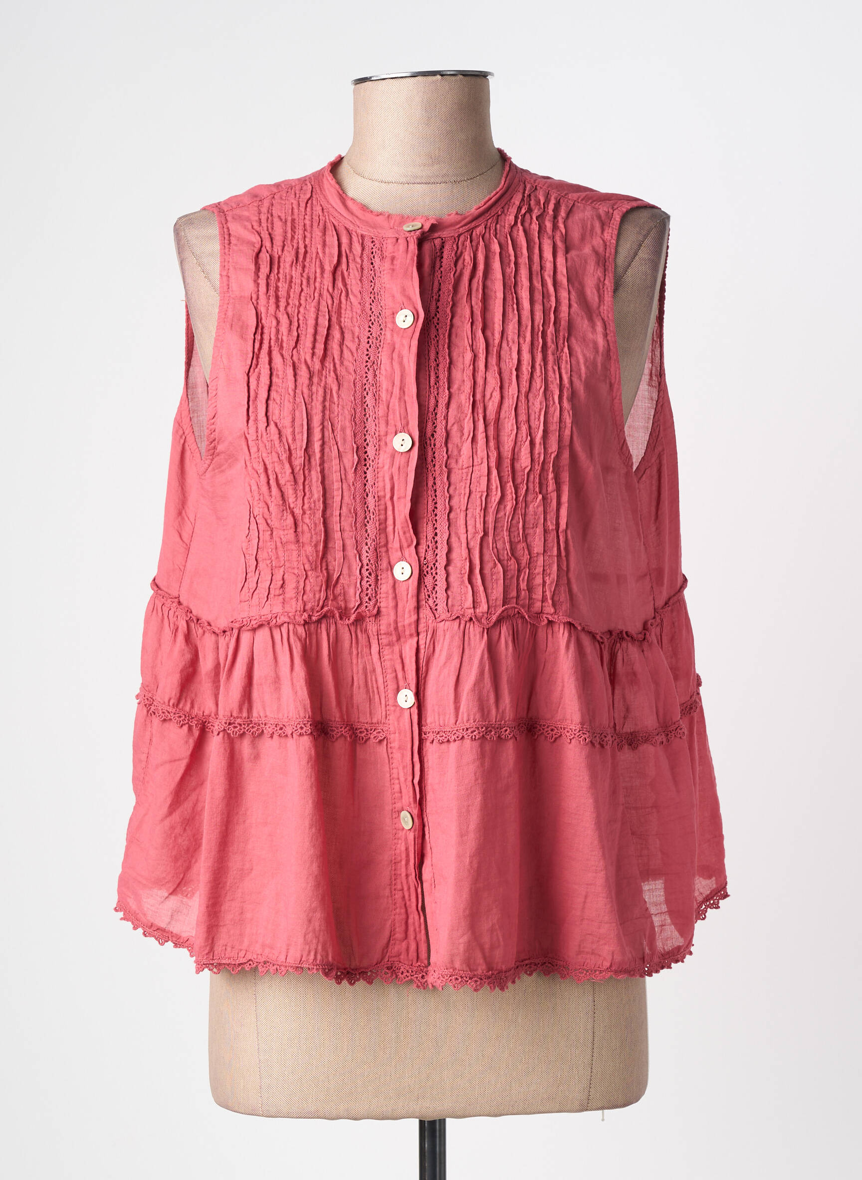 Top sans manche sans manche violet ANDROMEDE femme