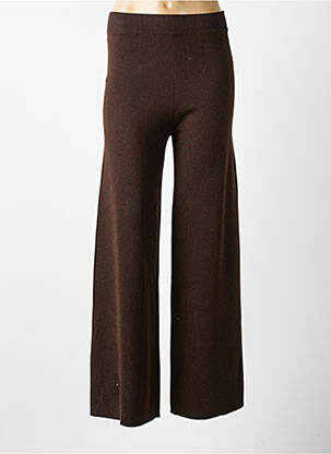Pantalon large taille normale taille normale marron GRACE & MILA femme