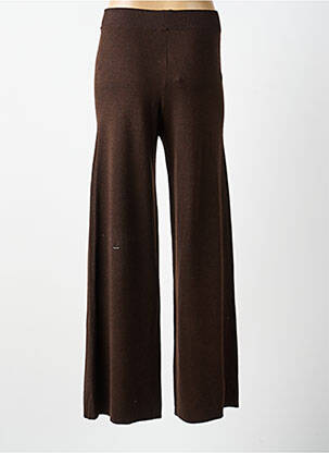 Pantalon large taille normale taille normale marron GRACE & MILA femme