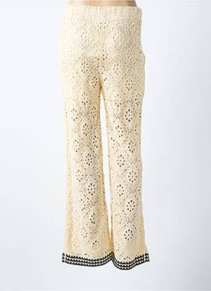Pantalon droit stretch taille normale beige INTUITION femme