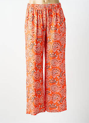 Pantalon droit stretch taille normale orange JUBYLEE femme