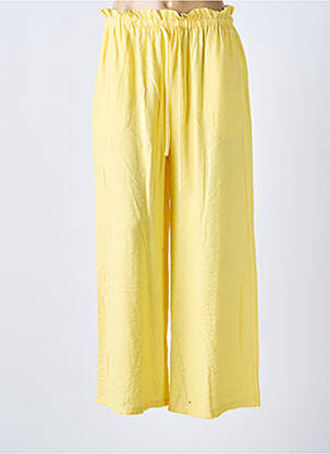 Pantalon droit stretch taille normale jaune KILKY femme