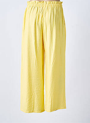Pantalon droit stretch taille normale jaune KILKY femme