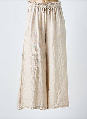Pantalon droit stretch taille normale beige NEW COLLECTION femme