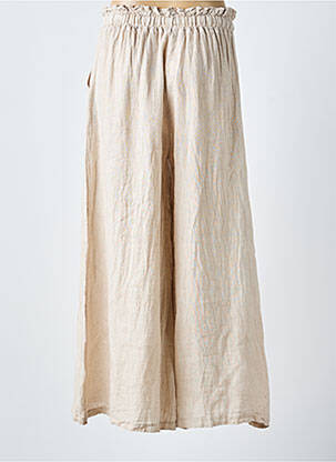 Pantalon droit stretch taille normale beige NEW COLLECTION femme