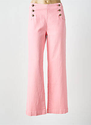 Jeans coupe droite taille normale taille normale rose MAJOLICA femme