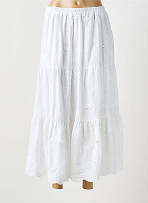 Jupe mi-longue taille normale blanc ANDROMEDE femme