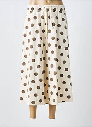 Jupe longue taille normale beige FARFALLA femme