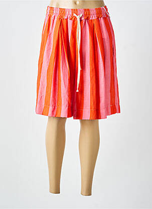 Bermuda taille élastique taille normale orange FARFALLA femme